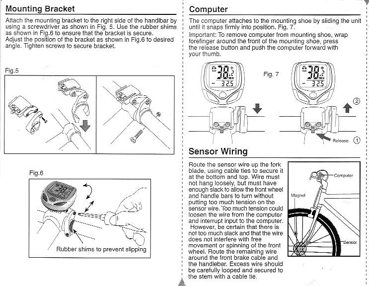 Bicycle Speedometer Calibration Chart