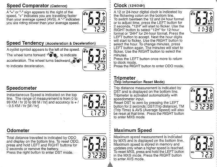 Cyclocomputer Echo J7 Manual